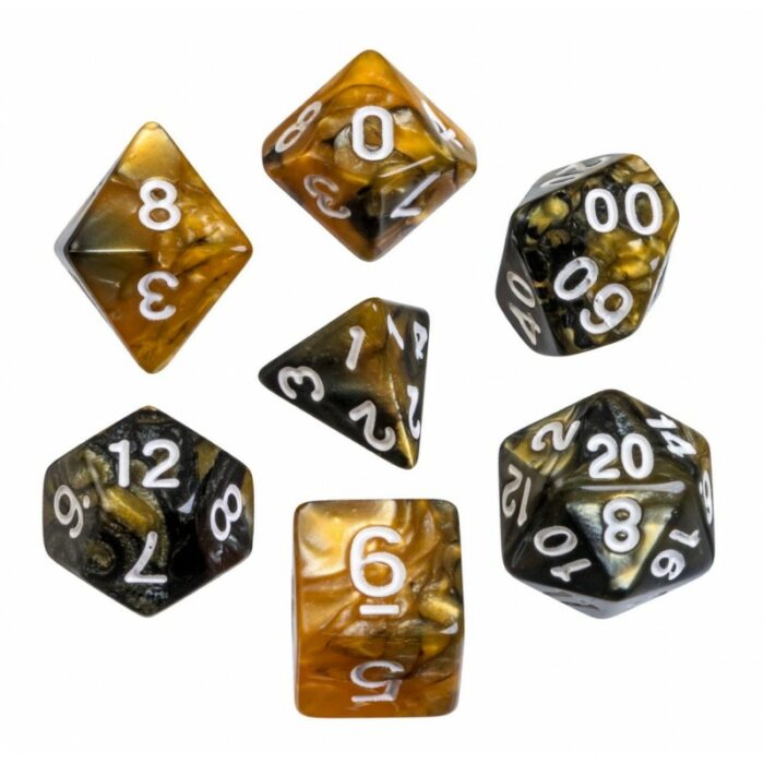 Set dados (7) Oblivion amarillo