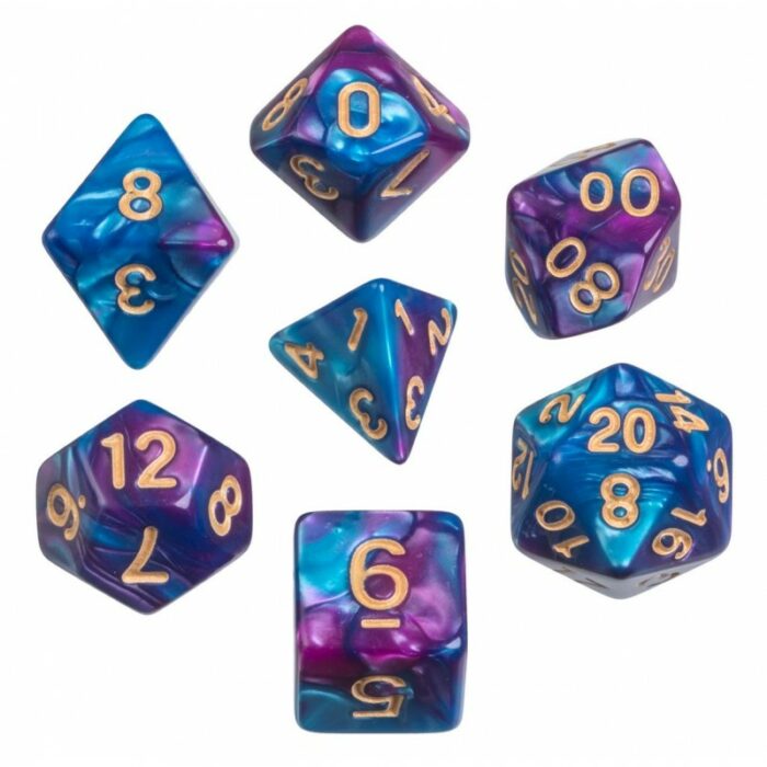 Set dados (7) Oblivion morado