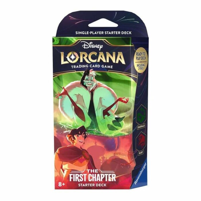 Disney Lorcana TCG. Mazo de inicio. First Chapter Emerald-Ruby
