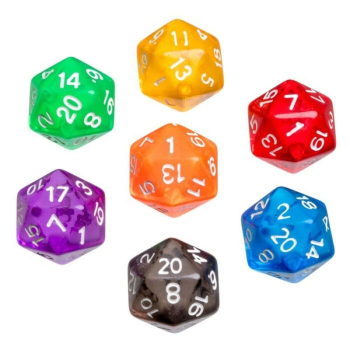 Dado Transparente 20 caras